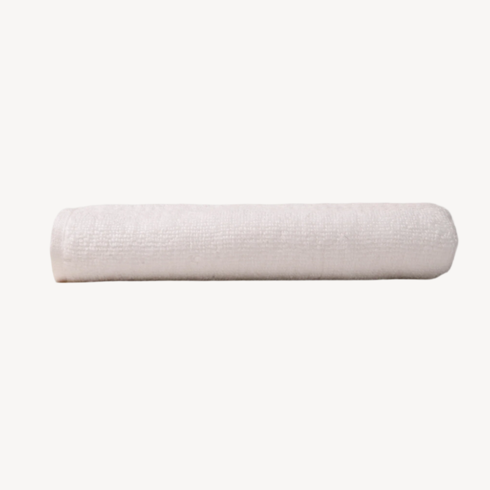 White Crinkled Border Hand Towel